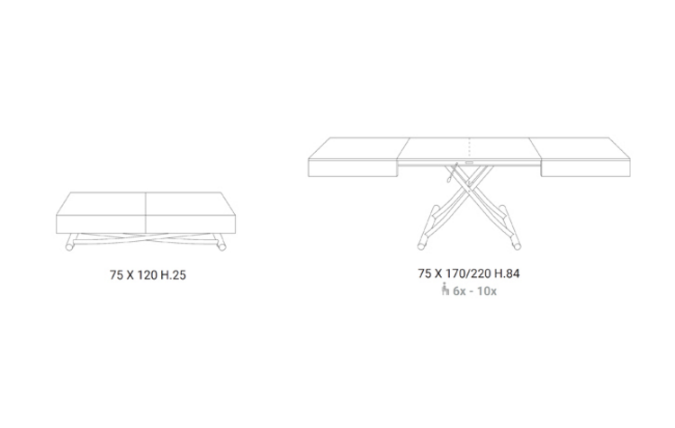 Tavolino Trasformabile Box - Ozzio italia