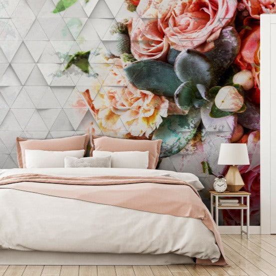 Carta da parati Decomposed Rose - Instabilelab