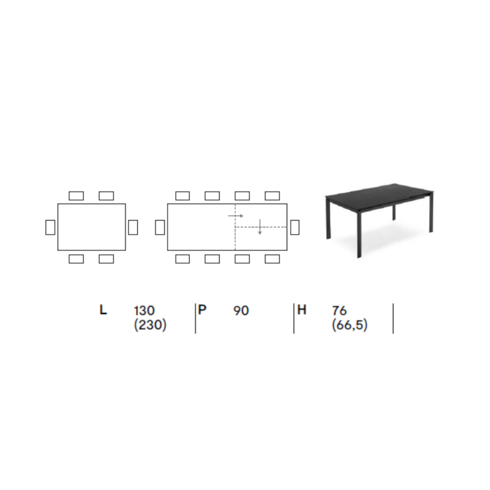 Tavolo Allungabile Eminence Fast - Connubia