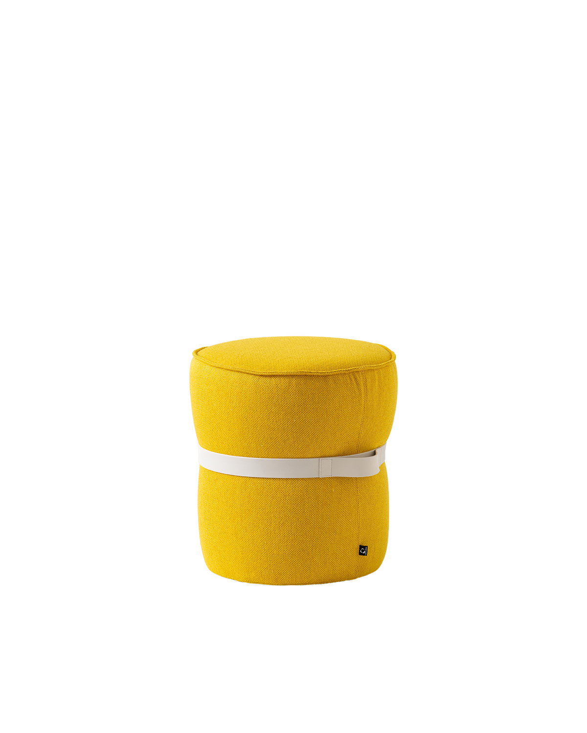 Pouf Pof Connubia in tessuto Cros limone