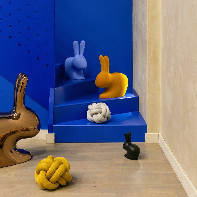 Sedia Rabbit Baby Velvet - Qeeboo