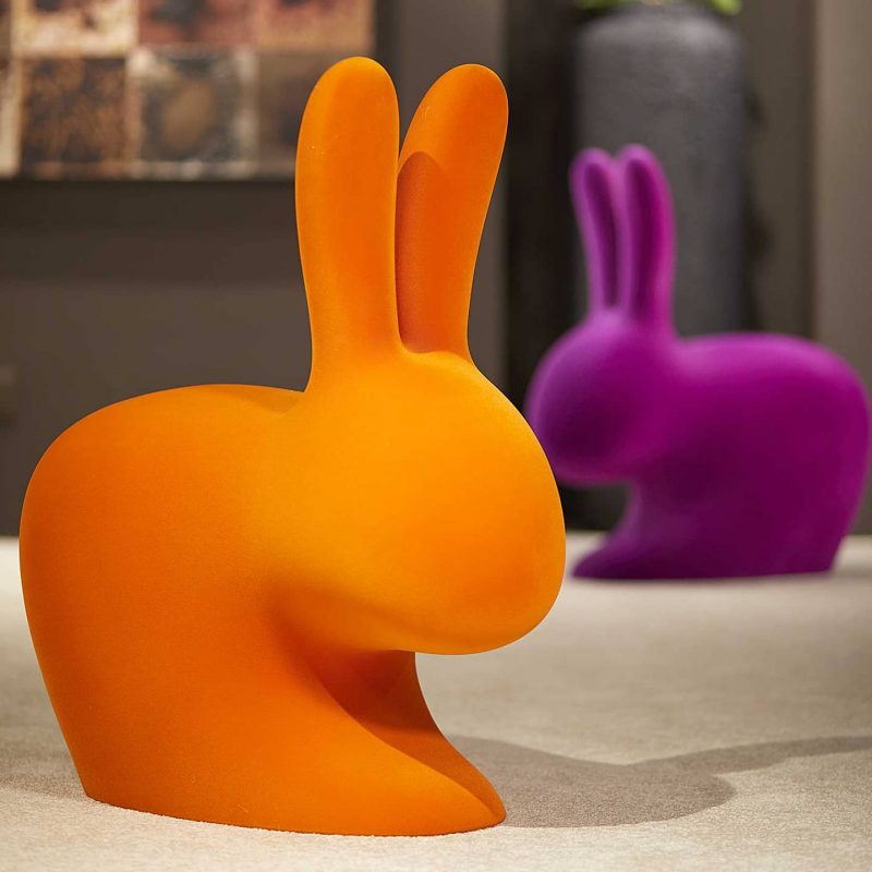 Sedia Rabbit Baby Velvet - Qeeboo