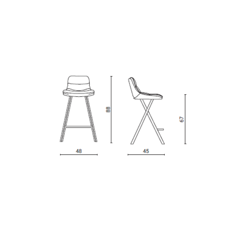 Sgabello Fisso Milo - Ozzio Italia