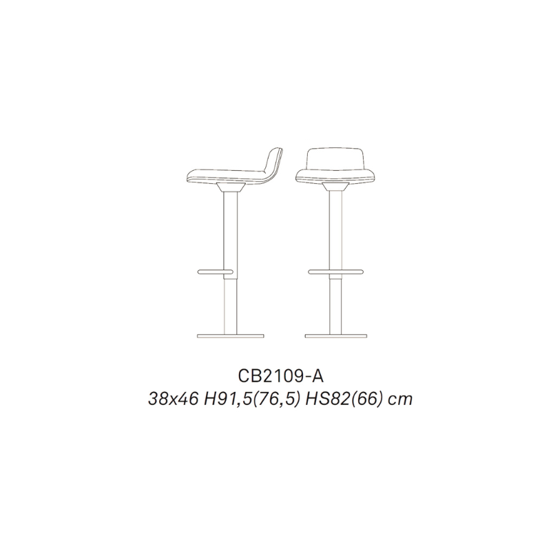 Sgabello a gas Riley Soft