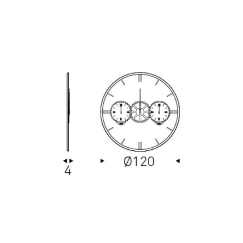 Specchio Orologio Times - Cattelan Italia