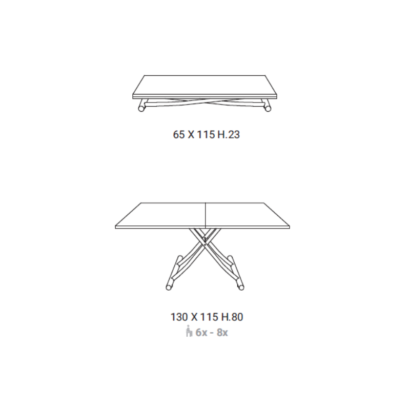 Tavolino Trasformabile Mondial - Ozzio Italia