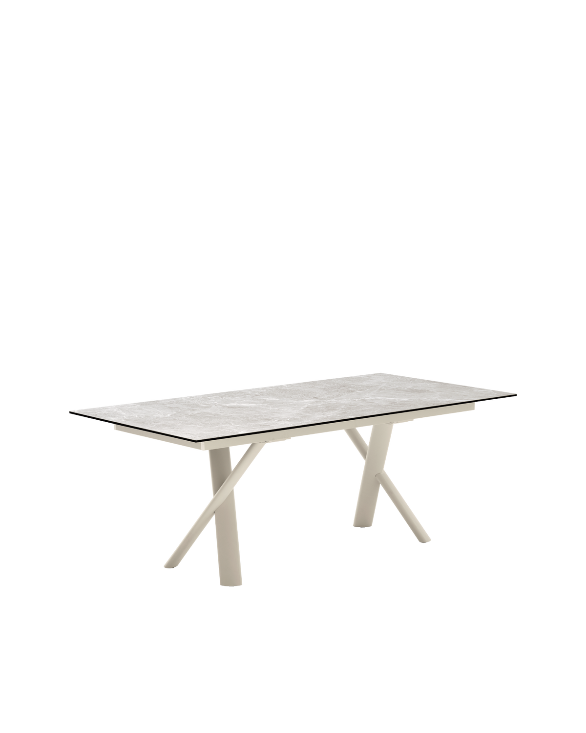 Tavolo allungabile Master Connubia con base canapa opaco e piano in ceramica Arenaria