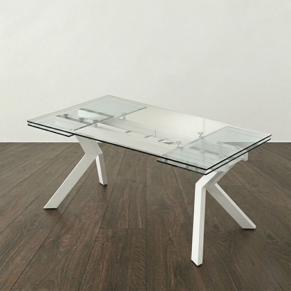 Tavolo Allungabile in cristallo Glass