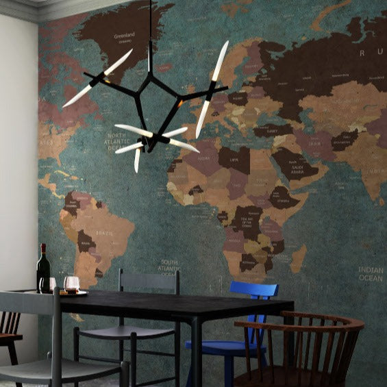Carta da parati World Map - Instabilelab
