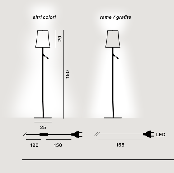Lampada da terra Birdie - Foscarini
