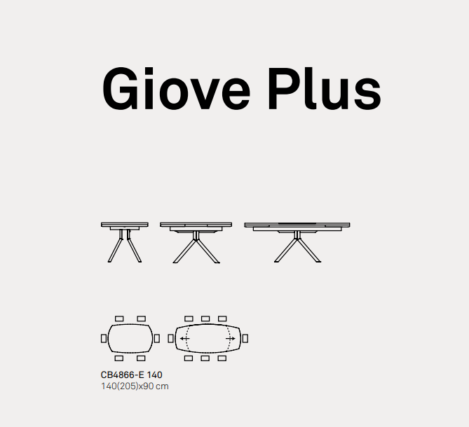 Tavolo Allungabile Giove Plus CB4866-E 140 - Connubia