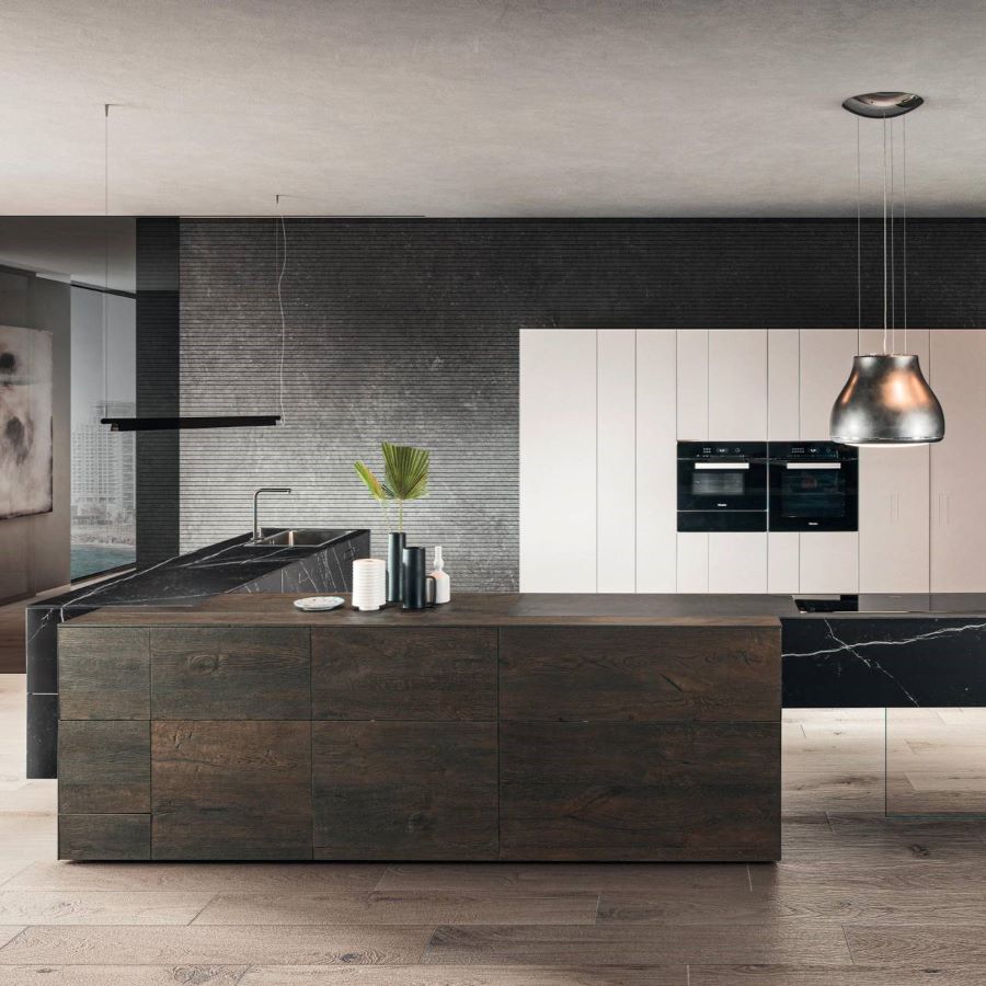 Cucina su misura 36e8 Marble XGlass - Lago