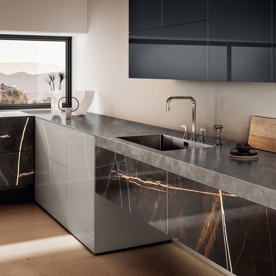 Cucina su misura 36e8 Marble XGlass - Lago