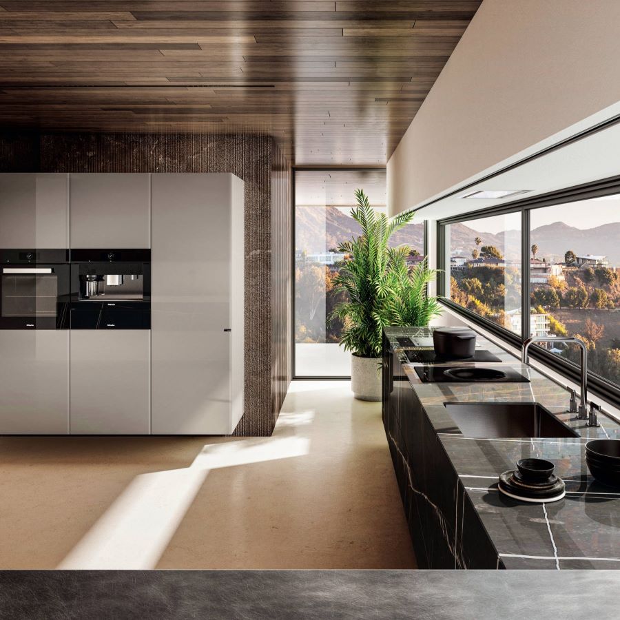Cucina su misura 36e8 Marble XGlass - Lago