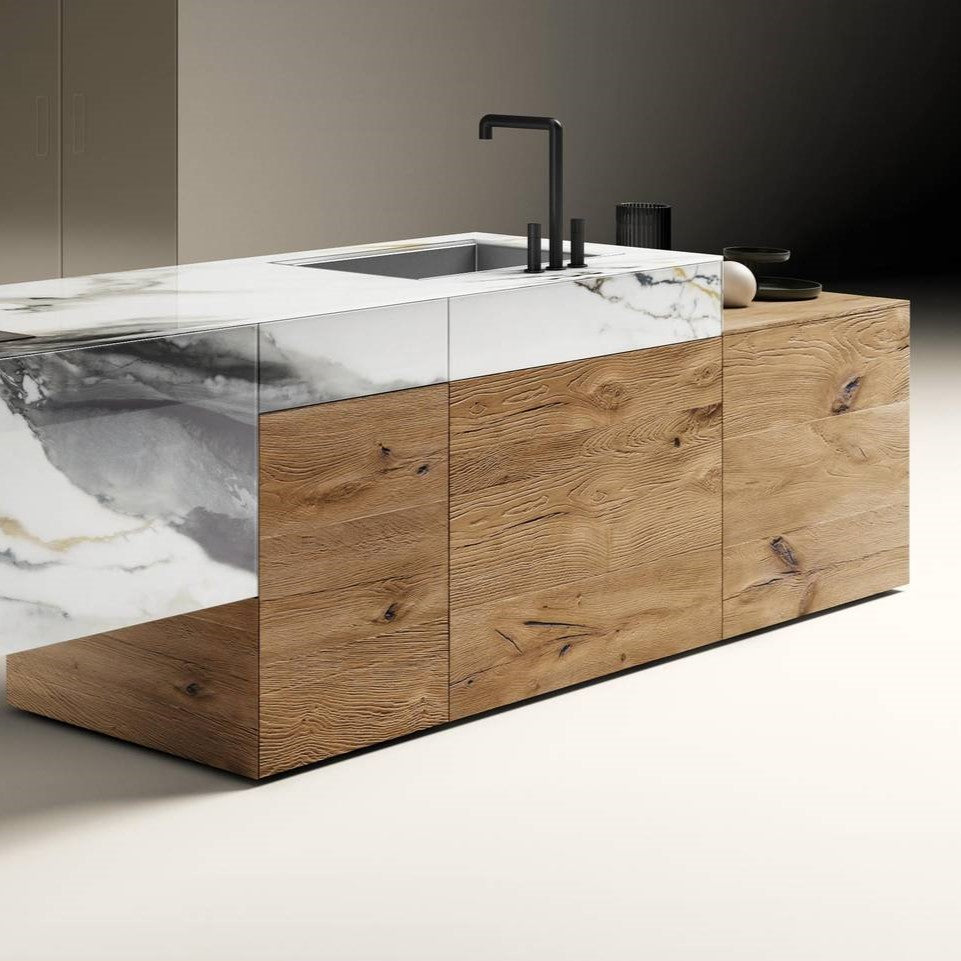 Cucina su misura 36e8 Marble XGlass - Lago