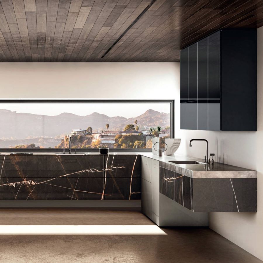 Cucina su misura 36e8 Marble XGlass - Lago