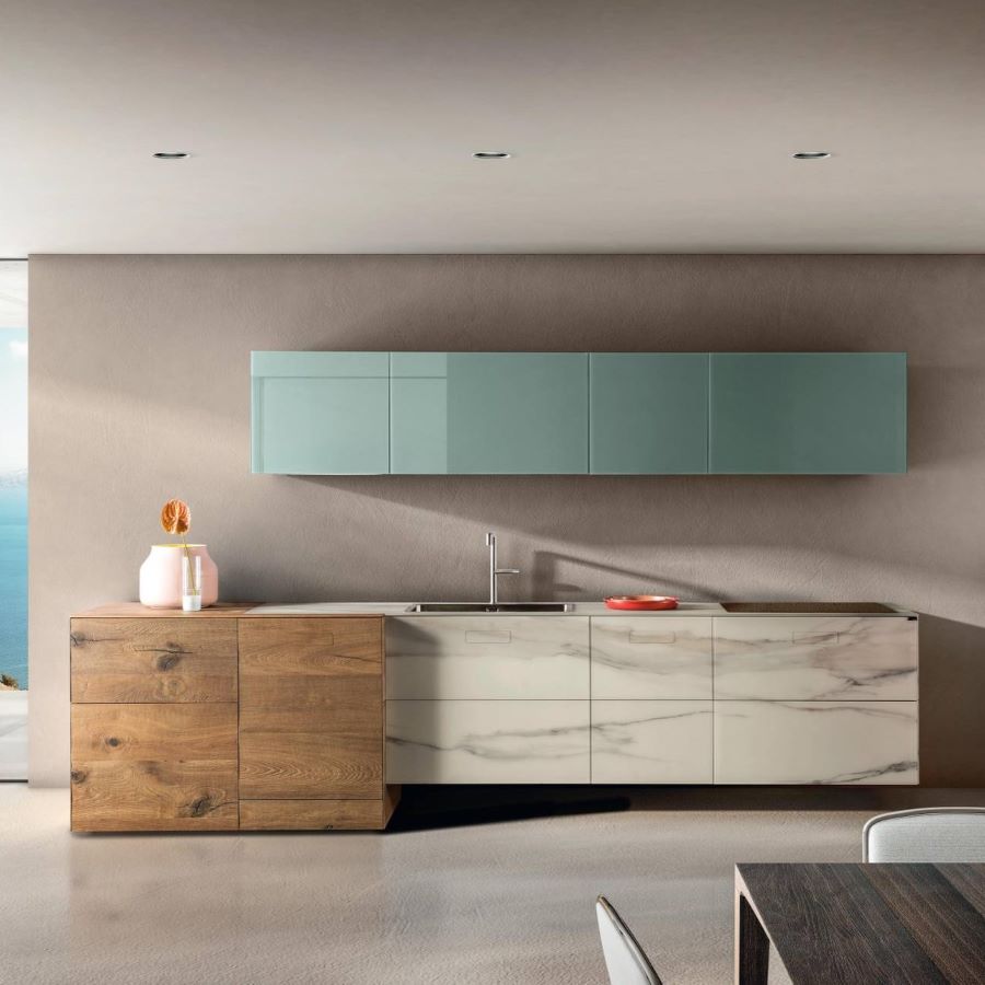 Cucina su misura 36e8 Marble XGlass - Lago
