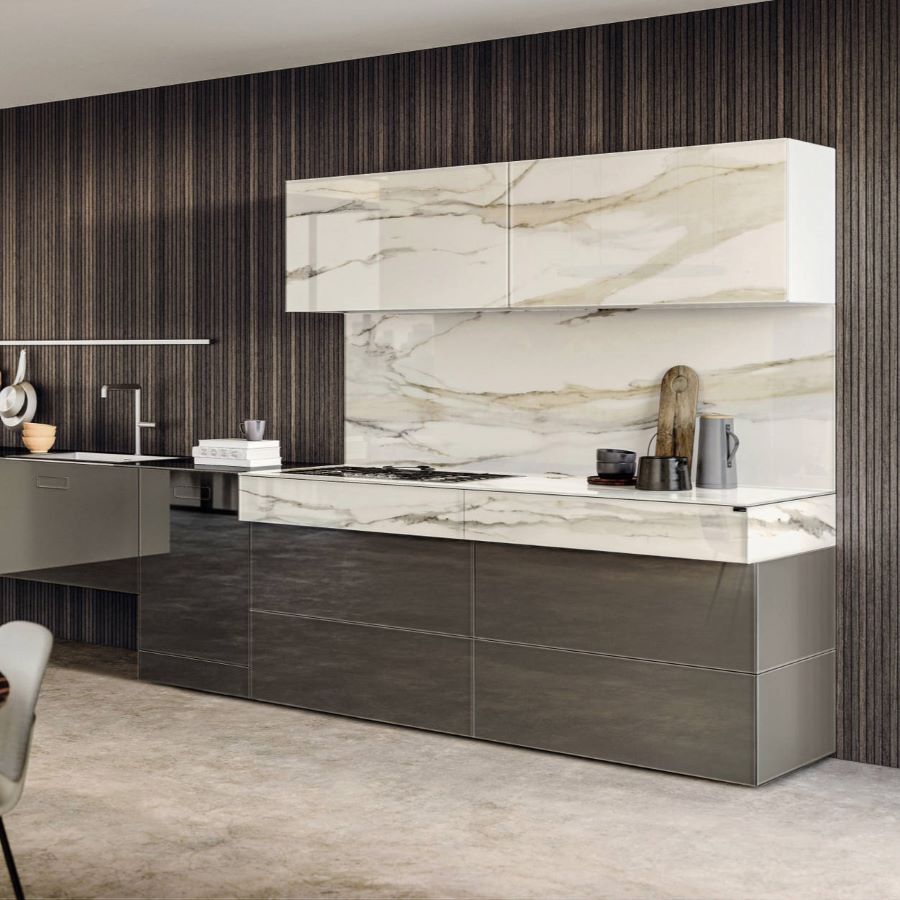 Cucina su misura 36e8 Marble XGlass - Lago