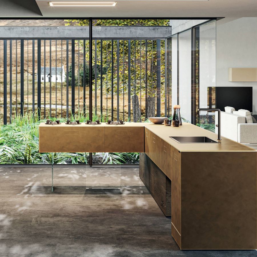 Cucina su misura 36e8 Metal Xglass - Lago