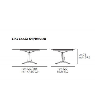 Tavolo Rotondo Allungabile Link - Midj