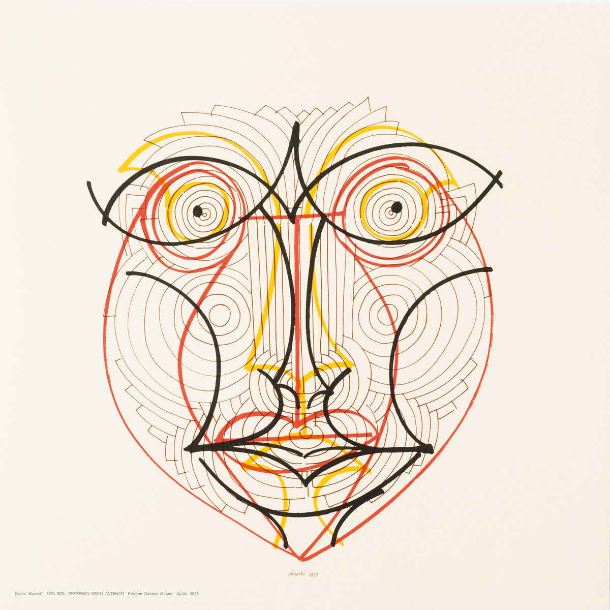 Presenza degli antenati I Danese Milano, stampa serigrafica di Bruno Munari