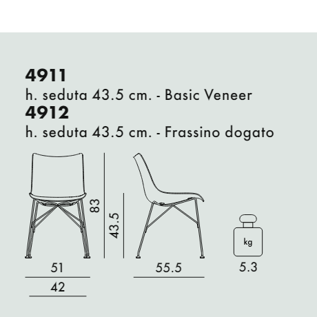 Sedia P/Wood - Kartell