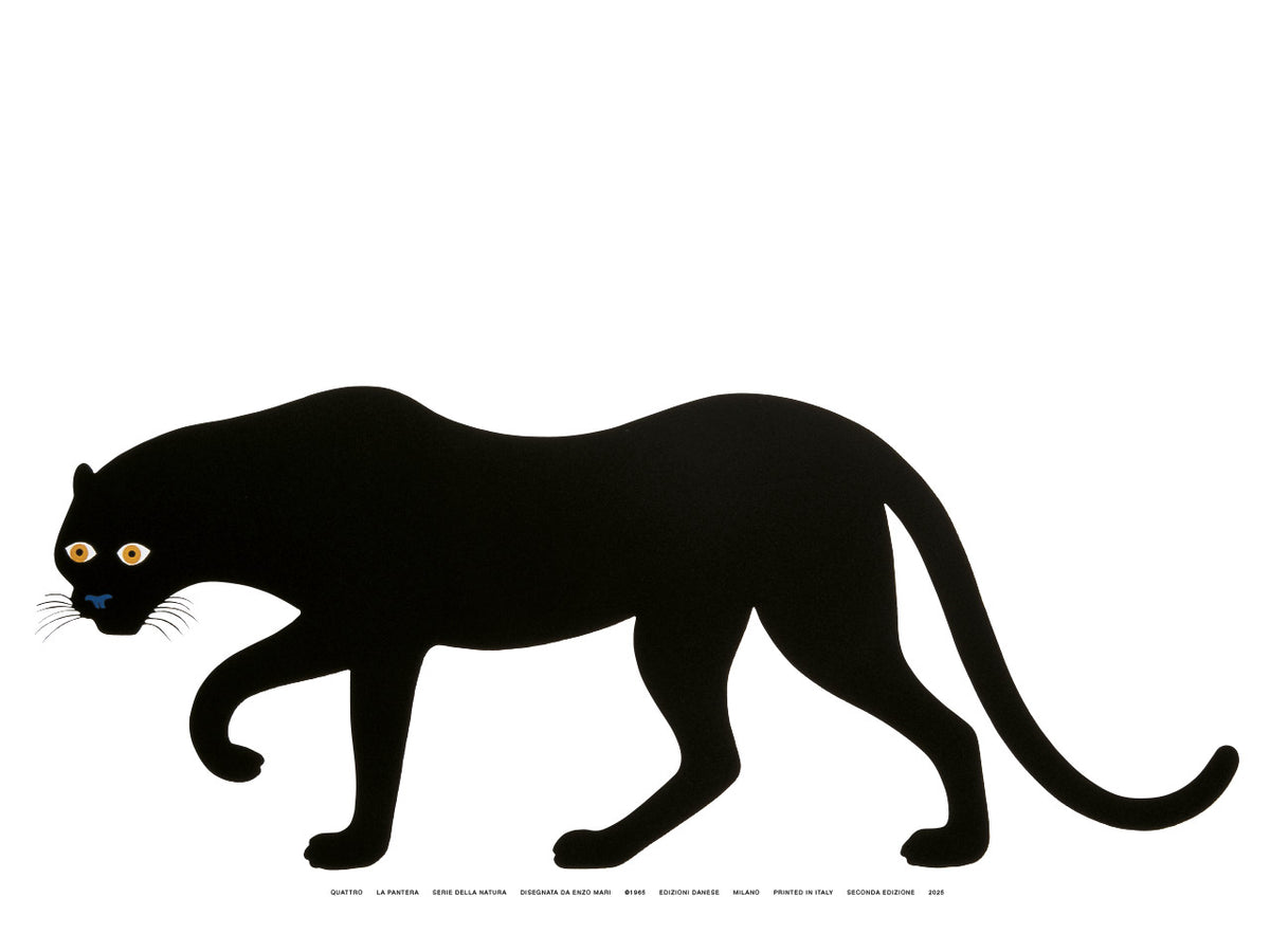 Quattro, la Pantera (50x70) Danese Milano, stampa serigrafica di Enzo Mari