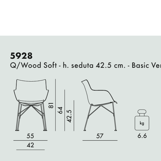 Poltroncina Q/Wood - Kartell