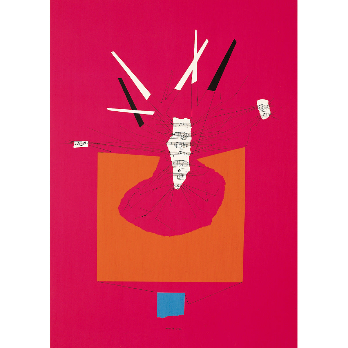Ricostruzione Teorica di un Oggetto Immaginario Danese Milano, stampa serigrafica di Bruno Munari