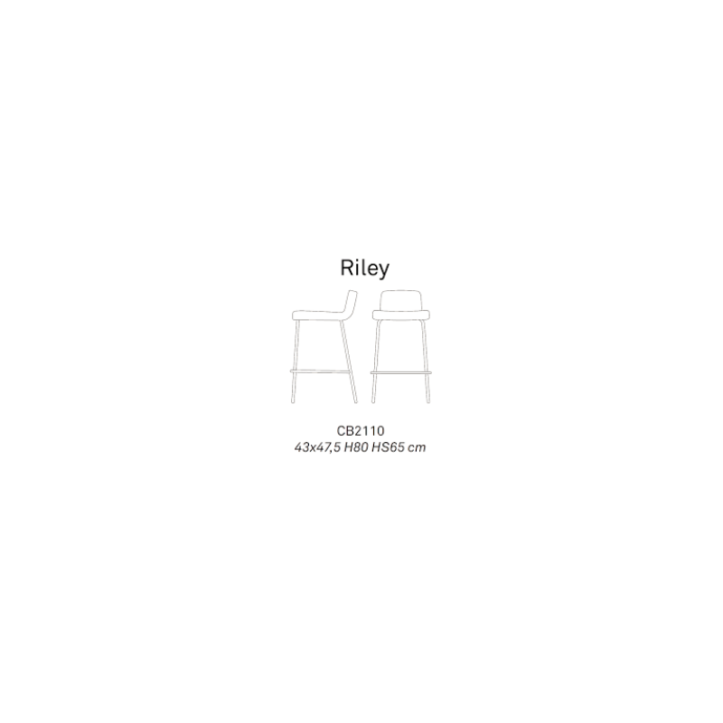 Sgabello Fisso Riley