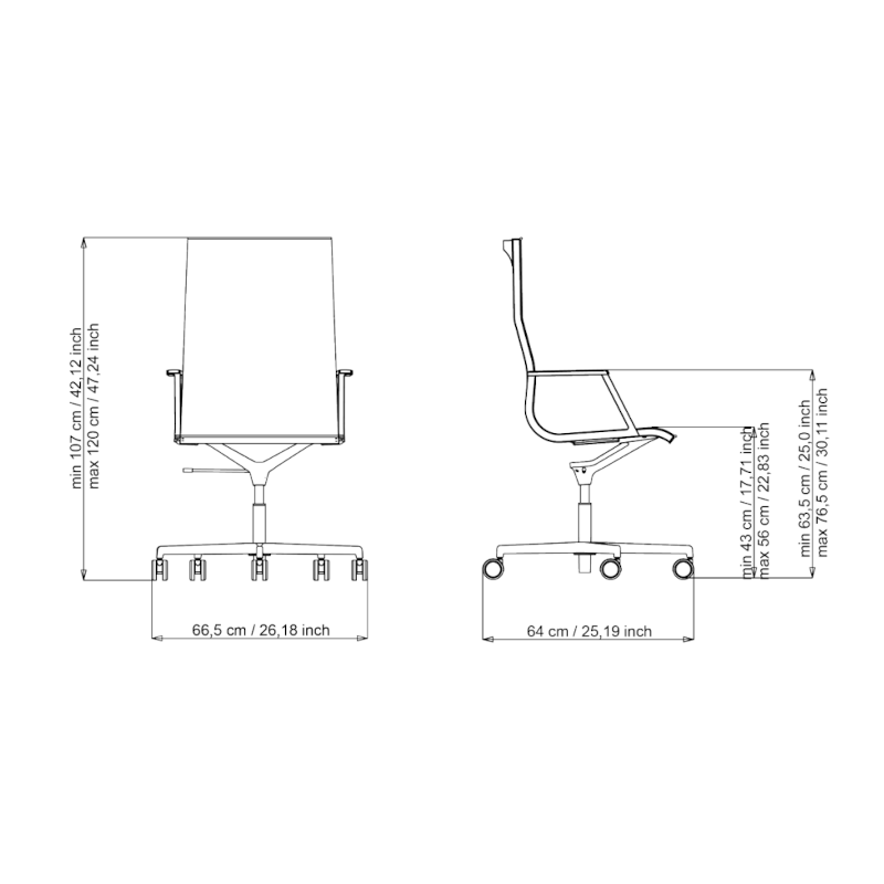 Sedia direzionale Nulite - Luxy