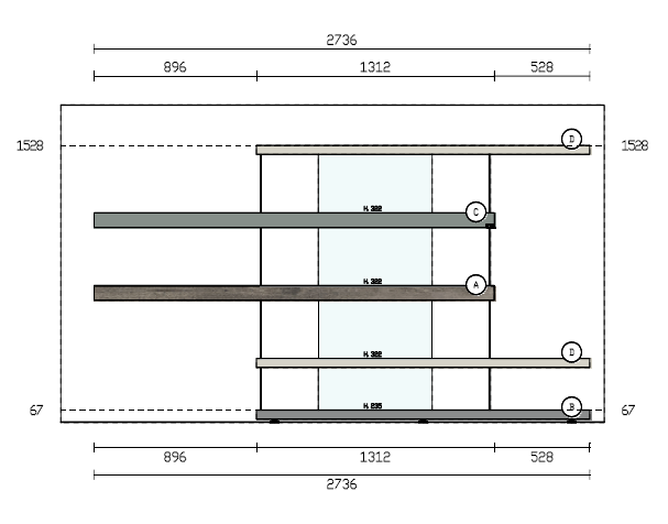Composizione Home Office Air - LAGO
