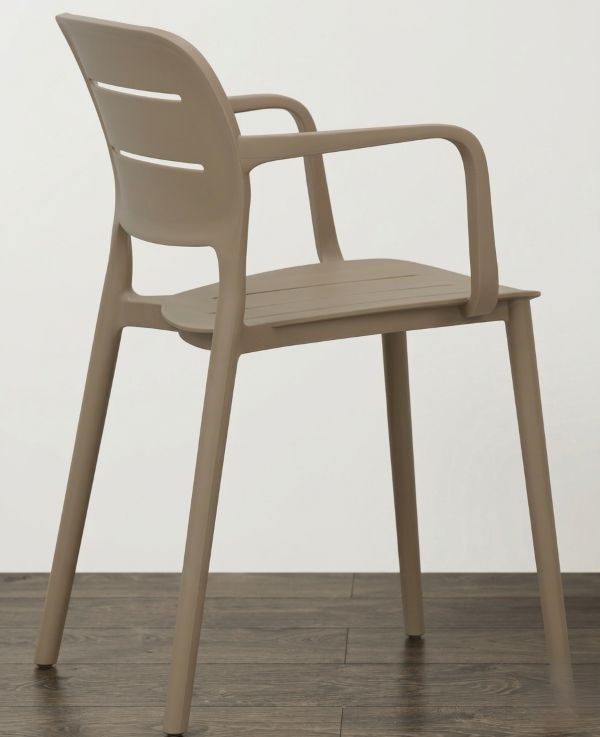 Sedia outdoor impilabile con braccioli Milano - Pozzoli