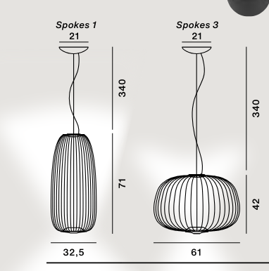 Lampada a sospensione Spokes - Foscarini