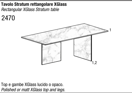 Tavolo fisso Stratum - Lago