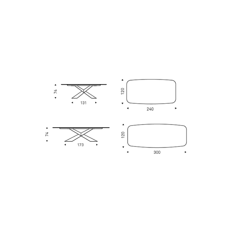 Tavolo Fisso Tyron Keramik - Cattelan Italia