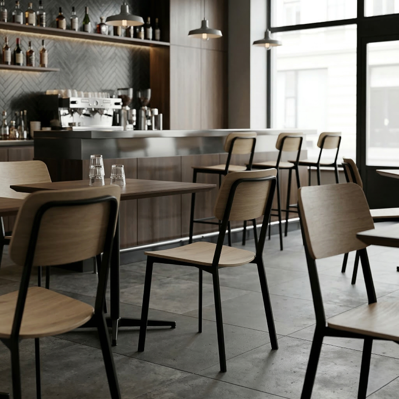 Sedia in legno per ristoranti Woody - Pozzoli