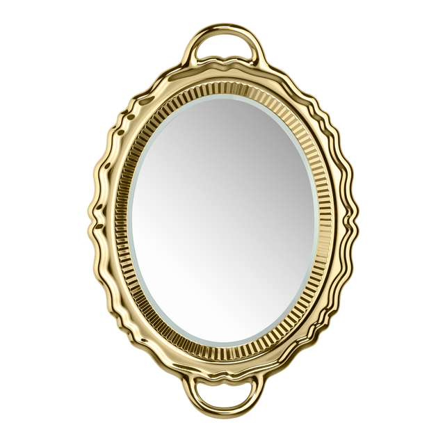 Specchio Plateau Miroir Metal Finish Qeeboo
