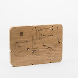 16 Animali / 16 Pesci Danese Milano, puzzle in legno di Enzo Mari