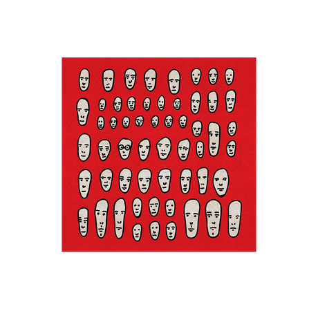 Tappeto Faces on Red Qeeboo