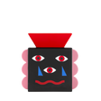 Vaso Beautiful Face Qeeboo