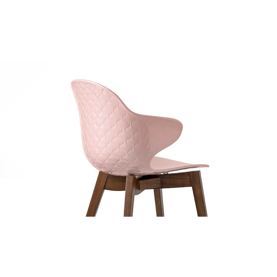 Schienale trapuntato della sedia Saint Tropez Calligaris struttura smoke