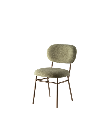 Sedia Pad Connubia con struttura lava opaco e rivestimento Etienne salvia