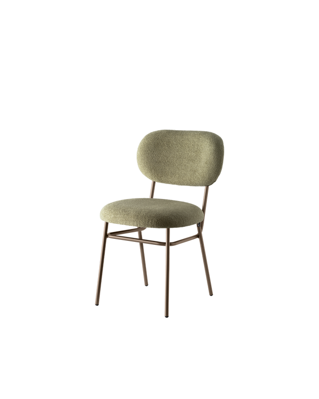 Sedia Pad Connubia con struttura lava opaco e rivestimento Etienne salvia