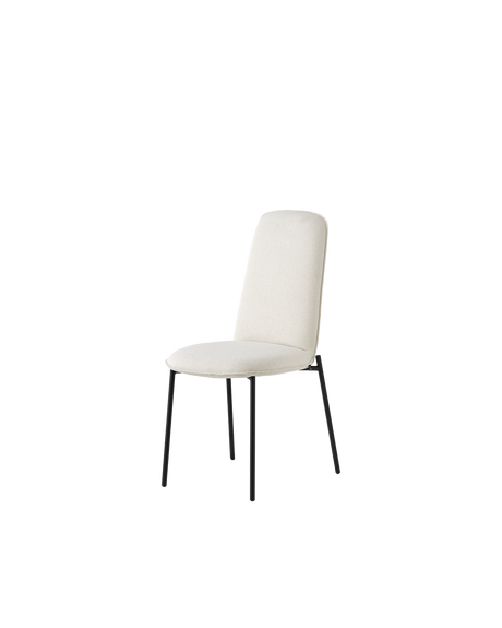 Sedia Riley CB2157 Connubia con struttura nero opaco e tessuto Cros sabbia