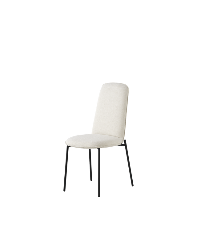 Sedia Riley CB2157 Connubia con struttura nero opaco e tessuto Cros sabbia