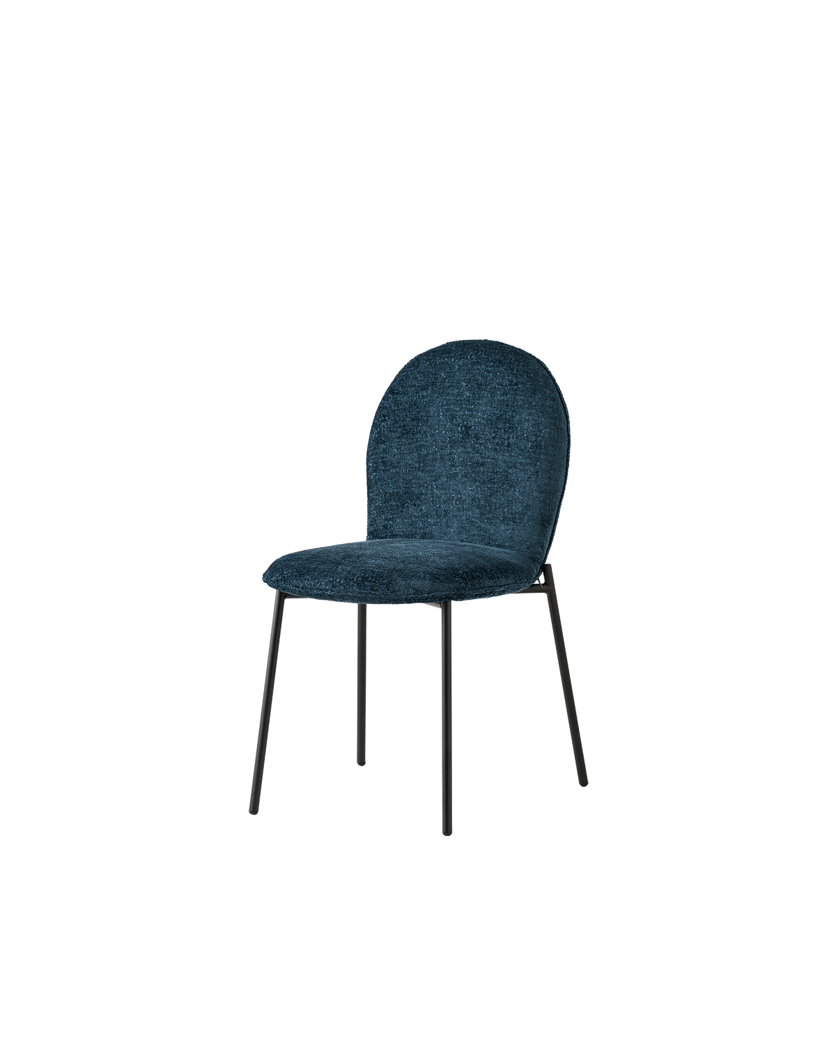 Sedia Riley Mid Connubia con base nero opaco e scocca imbottita