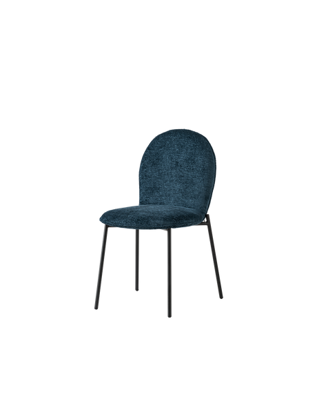 Sedia Riley Mid Connubia con base nero opaco e scocca imbottita