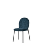 Sedia Riley Mid Connubia con base nero opaco e scocca imbottita
