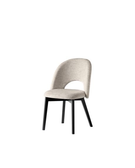 Sedia Tuka Mid Hole Connubia con gambe in legno e tessuto Enil sabbia